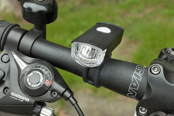 Đèn pha trước xe đạp 1W 60lm, Giá đỡ đèn trước xe đạp có thể sạc lại